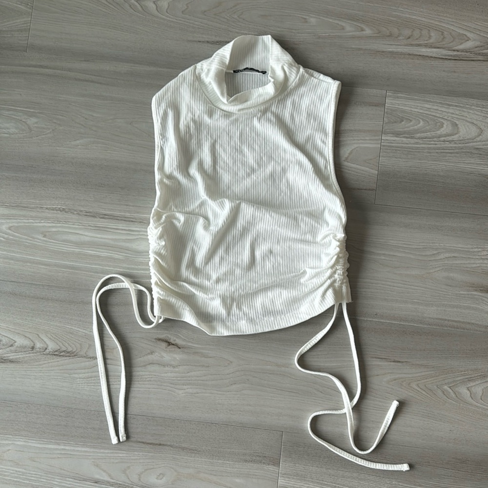 Zara cinched sleeveless top